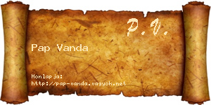 Pap Vanda névjegykártya