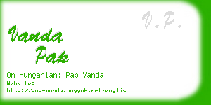 vanda pap business card